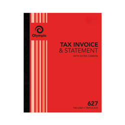 Olympic 627 Carbon Book Triplicate 250x200mm Invoice Statement 100 Leaf